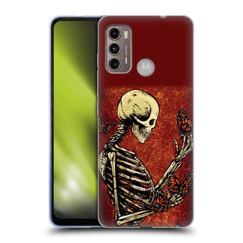 David Lozeau Skeleton Grunge Butterflies Soft Gel Case for Motorola Moto G60 / Moto G40 Fusion