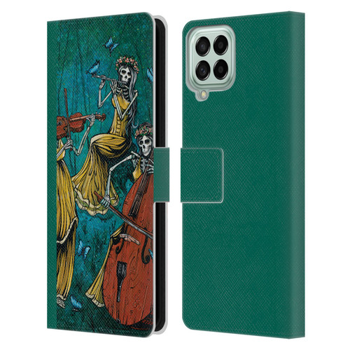 David Lozeau Colourful Art Three Female Leather Book Wallet Case Cover For Samsung Galaxy M53 (2022)