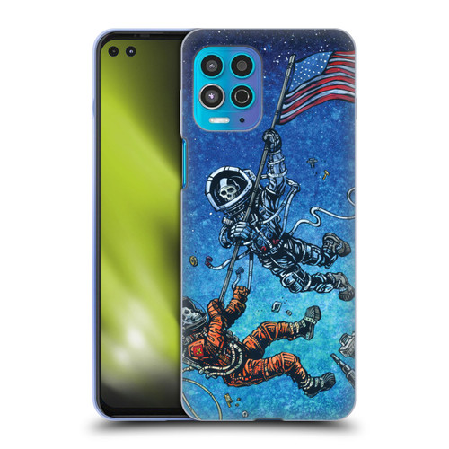 David Lozeau Skeleton Grunge Astronaut Battle Soft Gel Case for Motorola Moto G100