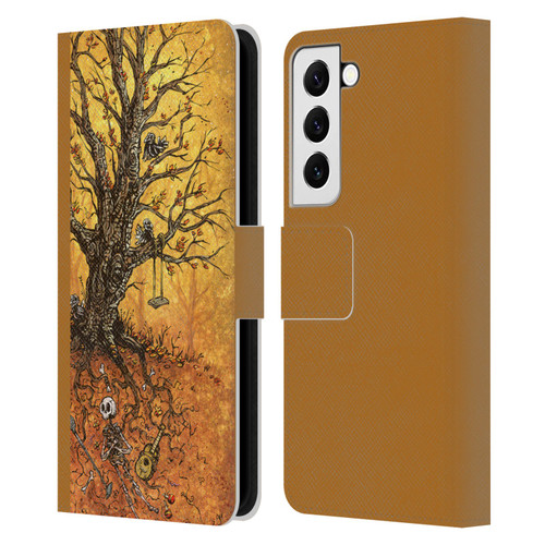 David Lozeau Colourful Art Tree Of Life Leather Book Wallet Case Cover For Samsung Galaxy S22 5G