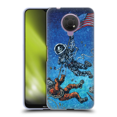 David Lozeau Skeleton Grunge Astronaut Battle Soft Gel Case for Nokia G10