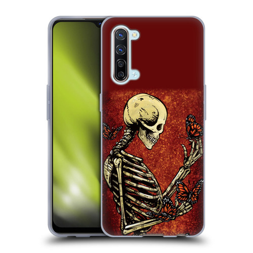 David Lozeau Skeleton Grunge Butterflies Soft Gel Case for OPPO Find X2 Lite 5G