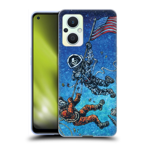 David Lozeau Skeleton Grunge Astronaut Battle Soft Gel Case for OPPO Reno8 Lite