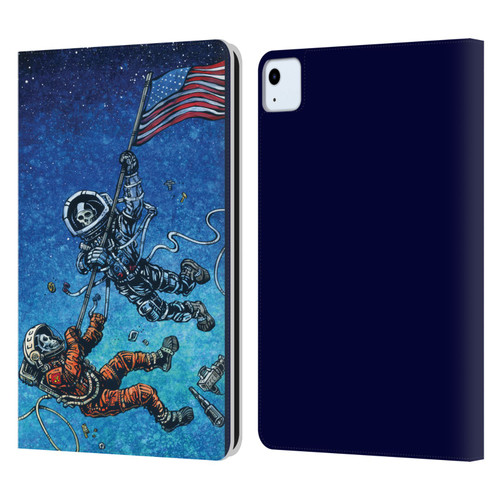 David Lozeau Skeleton Grunge Astronaut Battle Leather Book Wallet Case Cover For Apple iPad Air 2020 / 2022