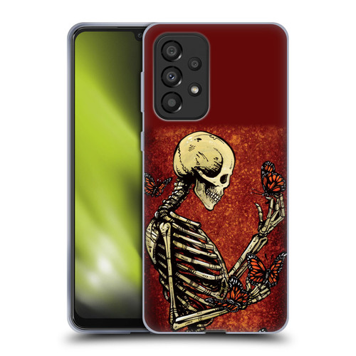 David Lozeau Skeleton Grunge Butterflies Soft Gel Case for Samsung Galaxy A33 5G (2022)