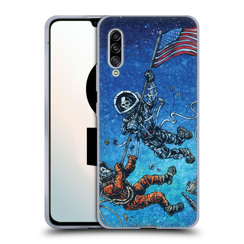 David Lozeau Skeleton Grunge Astronaut Battle Soft Gel Case for Samsung Galaxy A90 5G (2019)