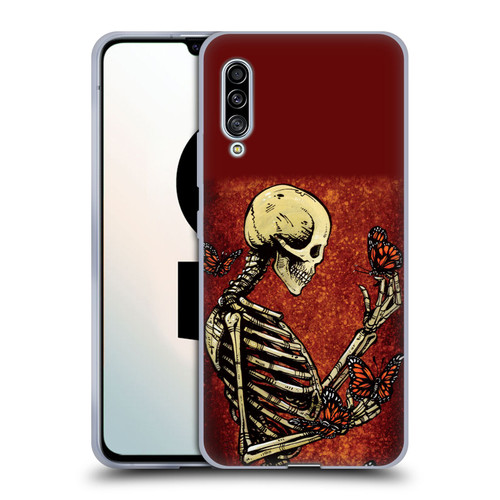 David Lozeau Skeleton Grunge Butterflies Soft Gel Case for Samsung Galaxy A90 5G (2019)