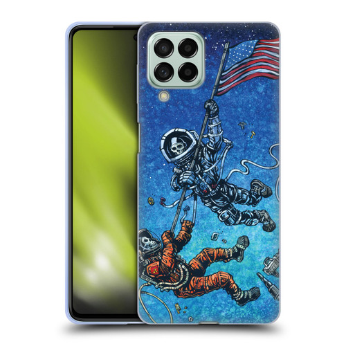 David Lozeau Skeleton Grunge Astronaut Battle Soft Gel Case for Samsung Galaxy M53 (2022)