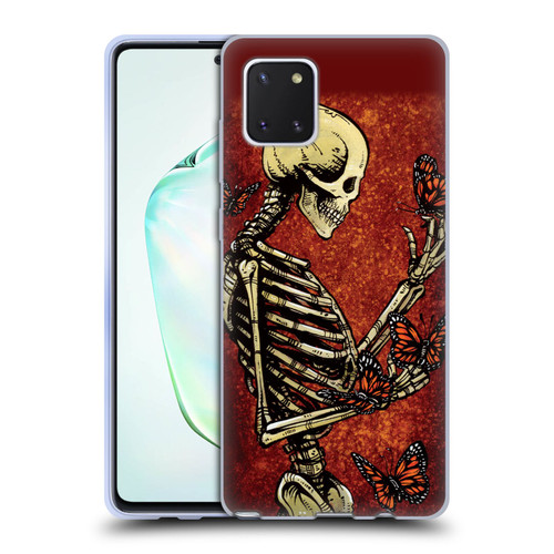David Lozeau Skeleton Grunge Butterflies Soft Gel Case for Samsung Galaxy Note10 Lite