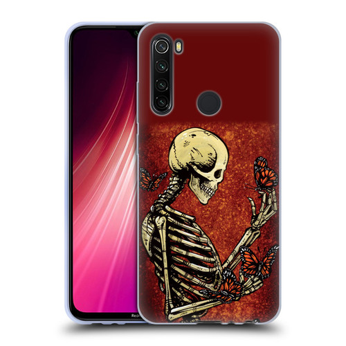 David Lozeau Skeleton Grunge Butterflies Soft Gel Case for Xiaomi Redmi Note 8T