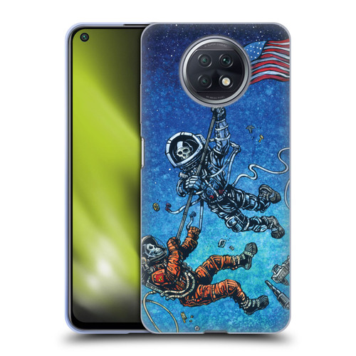 David Lozeau Skeleton Grunge Astronaut Battle Soft Gel Case for Xiaomi Redmi Note 9T 5G