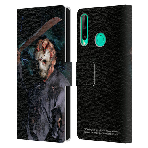 Friday the 13th: Jason Goes To Hell Graphics Jason Voorhees Leather Book Wallet Case Cover For Huawei P40 lite E