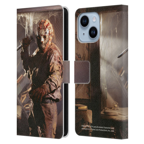 Friday the 13th: Jason Goes To Hell Graphics Jason Voorhees 2 Leather Book Wallet Case Cover For Apple iPhone 14 Plus