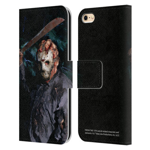 Friday the 13th: Jason Goes To Hell Graphics Jason Voorhees Leather Book Wallet Case Cover For Apple iPhone 6 / iPhone 6s