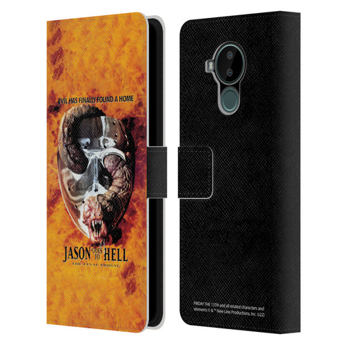 Friday the 13th: Jason Goes To Hell Graphics Key Art Leather Book Wallet Case Cover For Nokia C30
