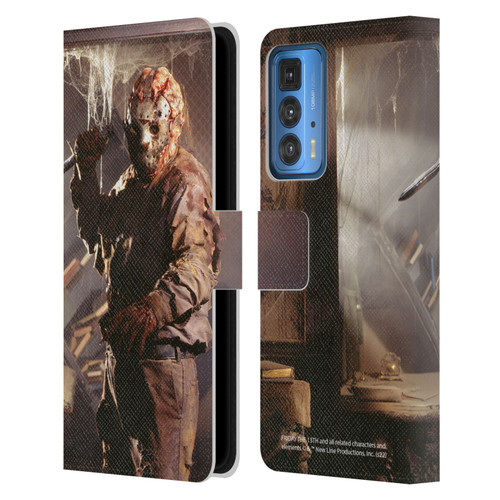 Friday the 13th: Jason Goes To Hell Graphics Jason Voorhees 2 Leather Book Wallet Case Cover For Motorola Edge 20 Pro