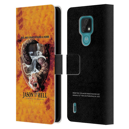 Friday the 13th: Jason Goes To Hell Graphics Key Art Leather Book Wallet Case Cover For Motorola Moto E7