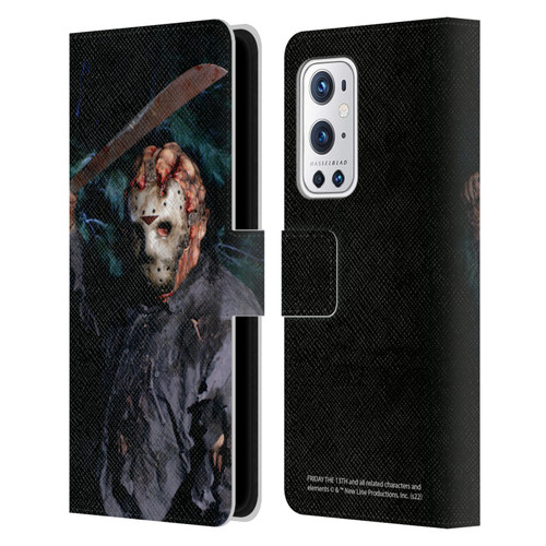 Friday the 13th: Jason Goes To Hell Graphics Jason Voorhees Leather Book Wallet Case Cover For OnePlus 9 Pro