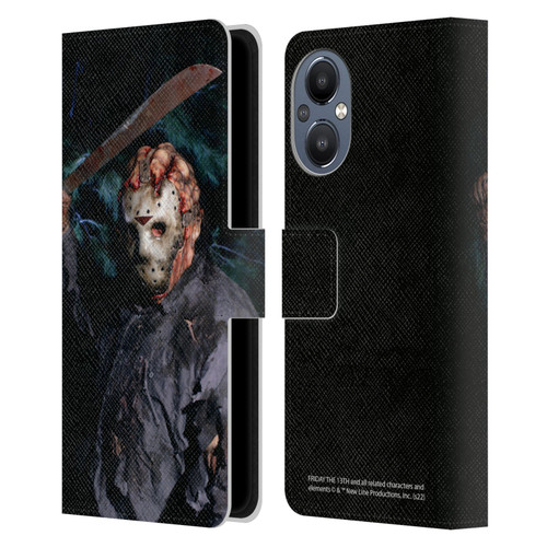 Friday the 13th: Jason Goes To Hell Graphics Jason Voorhees Leather Book Wallet Case Cover For OnePlus Nord N20 5G
