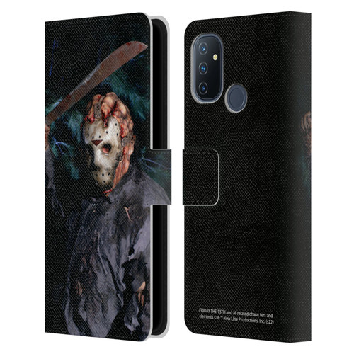 Friday the 13th: Jason Goes To Hell Graphics Jason Voorhees Leather Book Wallet Case Cover For OnePlus Nord N100
