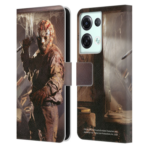 Friday the 13th: Jason Goes To Hell Graphics Jason Voorhees 2 Leather Book Wallet Case Cover For OPPO Reno8 Pro
