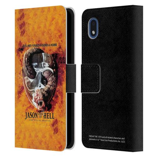 Friday the 13th: Jason Goes To Hell Graphics Key Art Leather Book Wallet Case Cover For Samsung Galaxy A01 Core (2020)