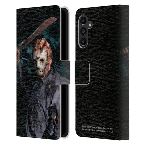 Friday the 13th: Jason Goes To Hell Graphics Jason Voorhees Leather Book Wallet Case Cover For Samsung Galaxy A13 5G (2021)