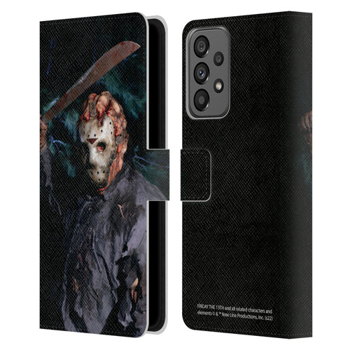 Friday the 13th: Jason Goes To Hell Graphics Jason Voorhees Leather Book Wallet Case Cover For Samsung Galaxy A73 5G (2022)