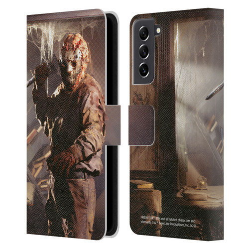 Friday the 13th: Jason Goes To Hell Graphics Jason Voorhees 2 Leather Book Wallet Case Cover For Samsung Galaxy S21 FE 5G