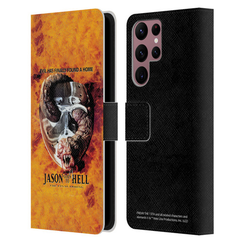 Friday the 13th: Jason Goes To Hell Graphics Key Art Leather Book Wallet Case Cover For Samsung Galaxy S22 Ultra 5G