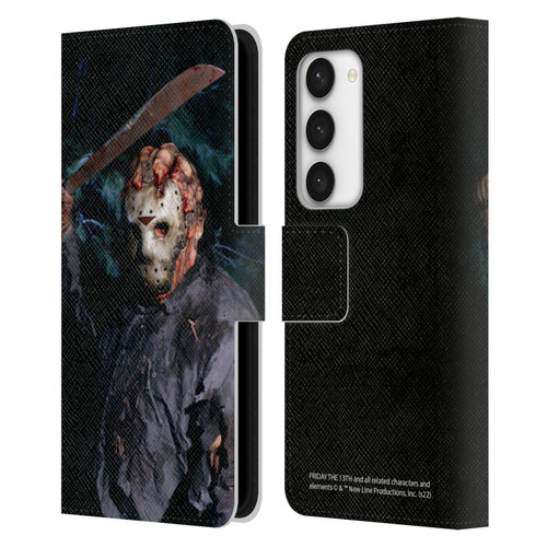 Friday the 13th: Jason Goes To Hell Graphics Jason Voorhees Leather Book Wallet Case Cover For Samsung Galaxy S23 5G