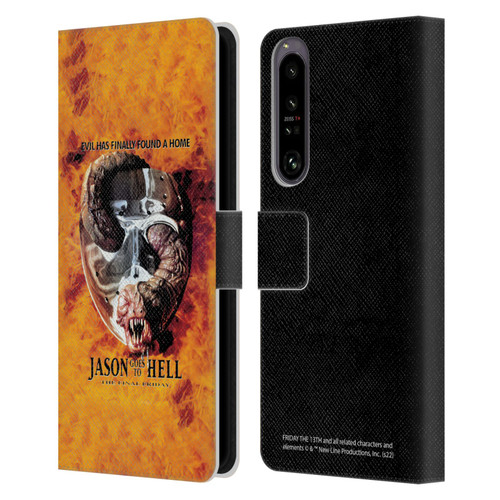 Friday the 13th: Jason Goes To Hell Graphics Key Art Leather Book Wallet Case Cover For Sony Xperia 1 IV