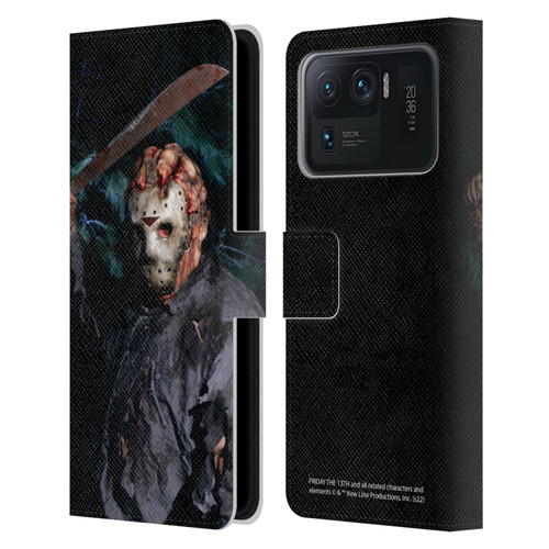 Friday the 13th: Jason Goes To Hell Graphics Jason Voorhees Leather Book Wallet Case Cover For Xiaomi Mi 11 Ultra