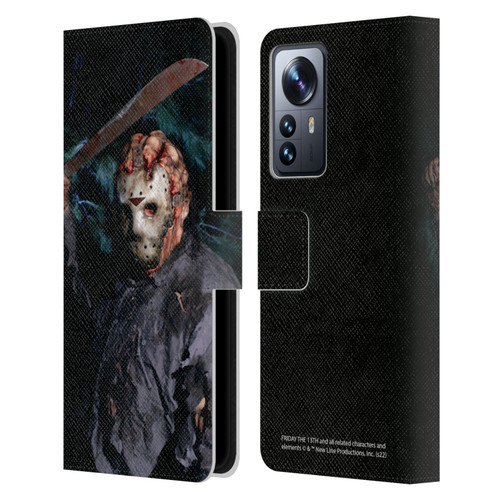 Friday the 13th: Jason Goes To Hell Graphics Jason Voorhees Leather Book Wallet Case Cover For Xiaomi 12 Pro