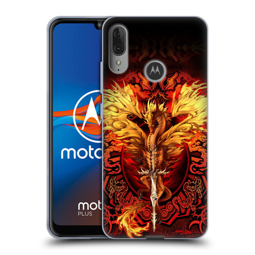 Ruth Thompson Dragons Flameblade Soft Gel Case for Motorola Moto E6 Plus