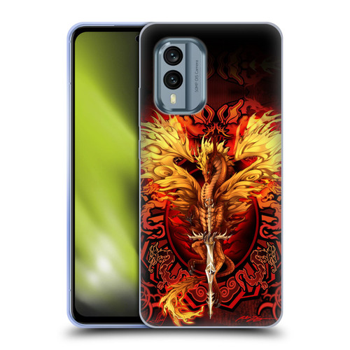 Ruth Thompson Dragons Flameblade Soft Gel Case for Nokia X30
