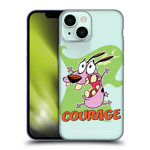 Courage The Cowardly Dog Graphics Character Art Soft Gel Case for Apple iPhone 13 Mini