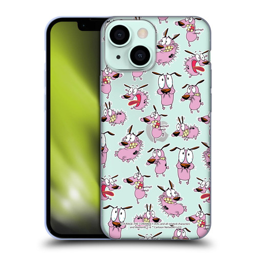 Courage The Cowardly Dog Graphics Pattern Soft Gel Case for Apple iPhone 13 Mini