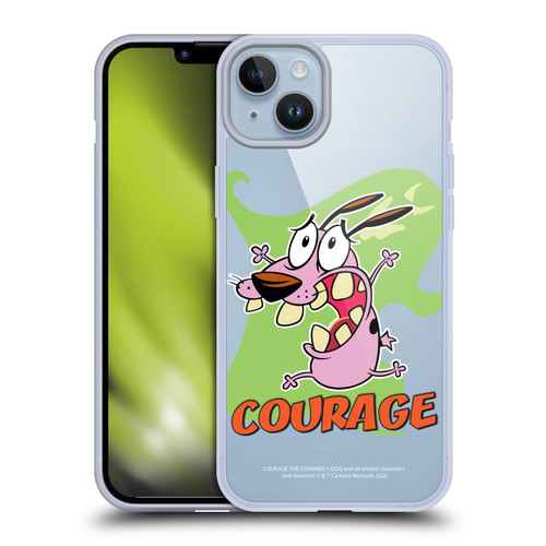 Courage The Cowardly Dog Graphics Character Art Soft Gel Case for Apple iPhone 14 Plus & MagSafe