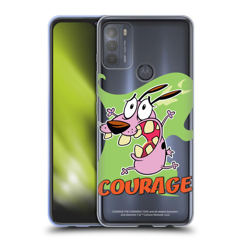 Courage The Cowardly Dog Graphics Character Art Soft Gel Case for Motorola Moto G50