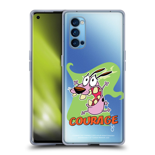 Courage The Cowardly Dog Graphics Character Art Soft Gel Case for OPPO Reno 4 Pro 5G