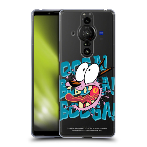 Courage The Cowardly Dog Graphics Spooked Soft Gel Case for Sony Xperia Pro-I