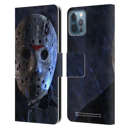 Friday the 13th: A New Beginning Graphics Jason Leather Book Wallet Case Cover For Apple iPhone 12 / iPhone 12 Pro