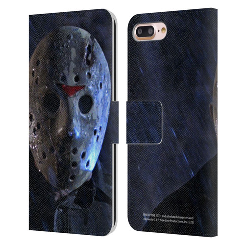 Friday the 13th: A New Beginning Graphics Jason Leather Book Wallet Case Cover For Apple iPhone 7 Plus / iPhone 8 Plus