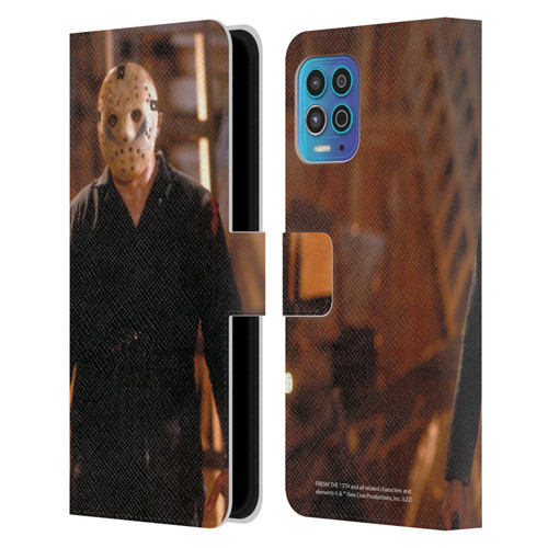 Friday the 13th: A New Beginning Graphics Jason Voorhees Leather Book Wallet Case Cover For Motorola Moto G100