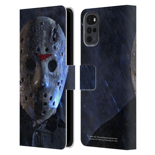 Friday the 13th: A New Beginning Graphics Jason Leather Book Wallet Case Cover For Motorola Moto G22