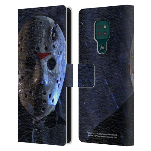 Friday the 13th: A New Beginning Graphics Jason Leather Book Wallet Case Cover For Motorola Moto G9 Play