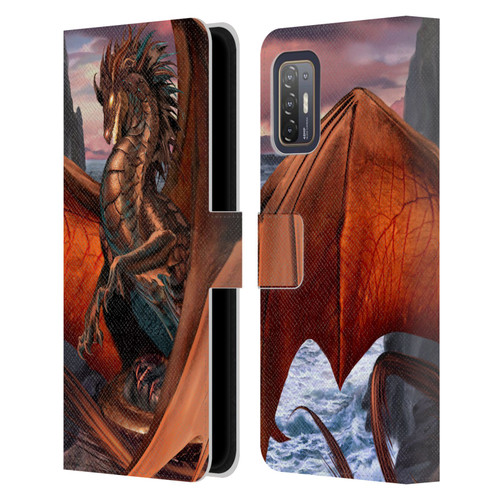 Ruth Thompson Dragons Coppervein Leather Book Wallet Case Cover For HTC Desire 21 Pro 5G
