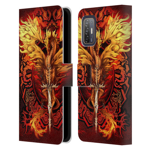Ruth Thompson Dragons Flameblade Leather Book Wallet Case Cover For HTC Desire 21 Pro 5G