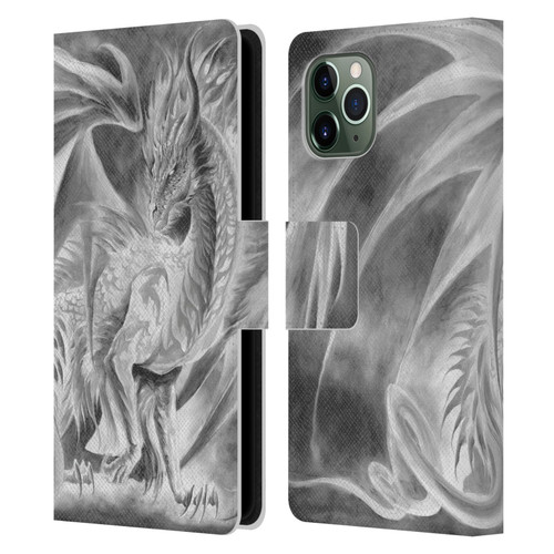 Ruth Thompson Dragons Silver Ice Leather Book Wallet Case Cover For Apple iPhone 11 Pro